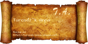 Turcsák Anna névjegykártya